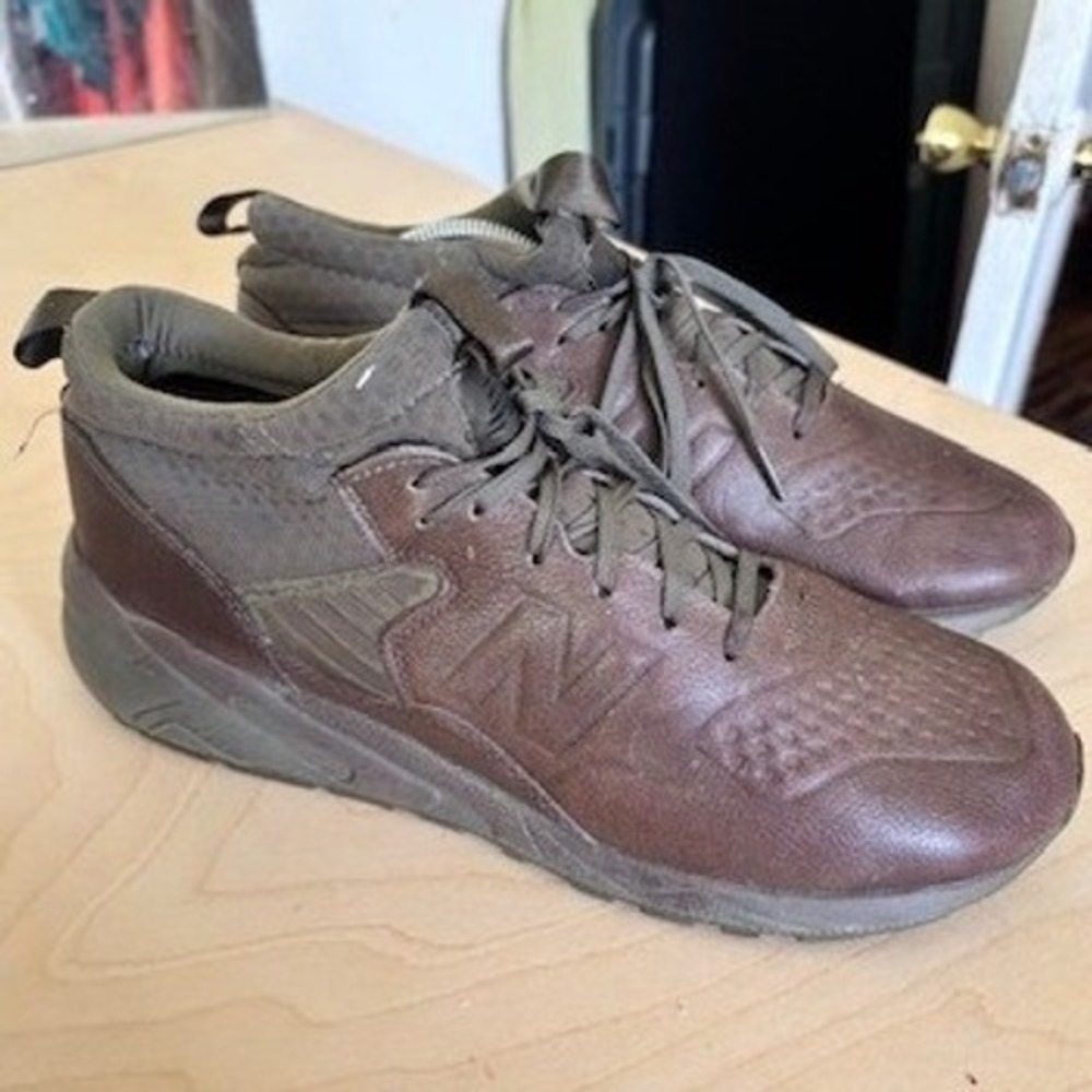 NEW BALANCE 580 Mid Deconstructed Olive MRH580DB Sneakers 9.5 Leather RevLite‎